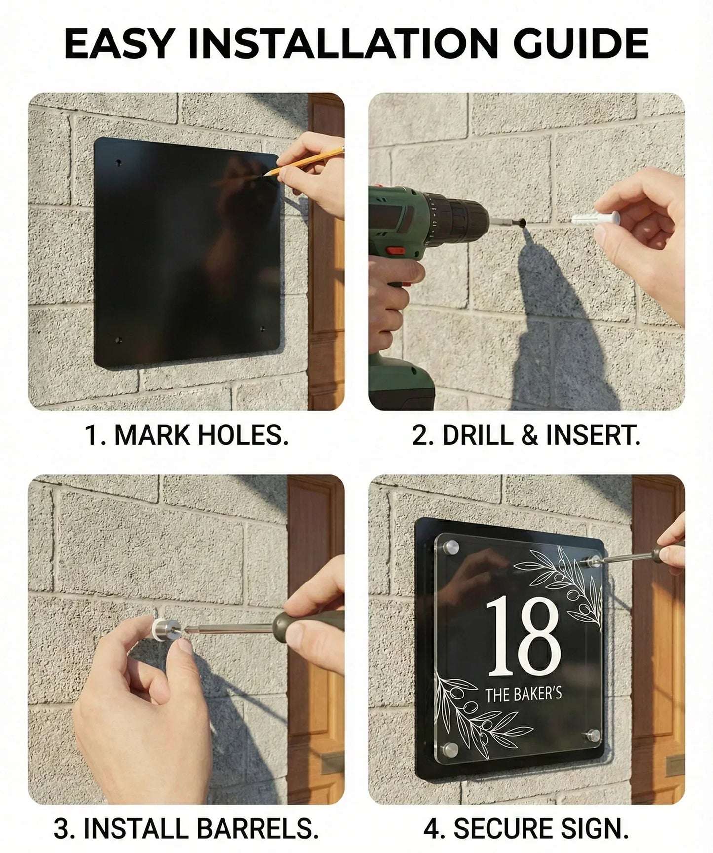 Welkomstbordjes nummerbordjes number plate naambordjes.