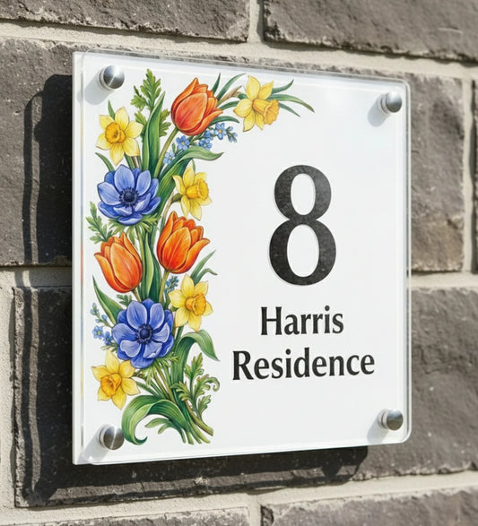 Acrylic family name plate huisnummer deurbordjes.