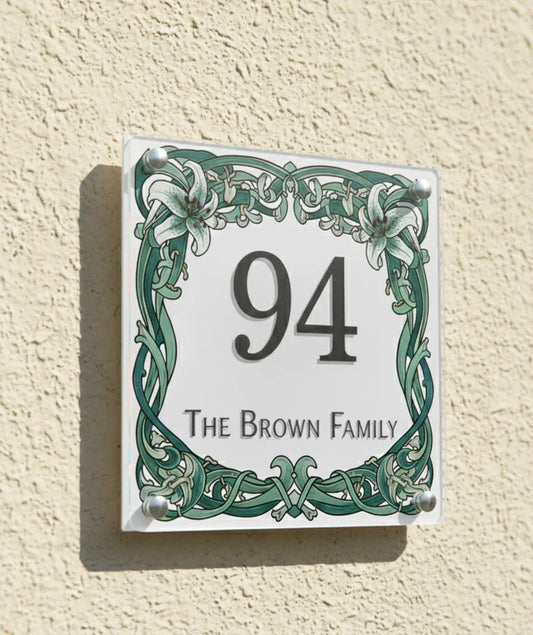 Naambrodjes huisnummer acrylic house number.