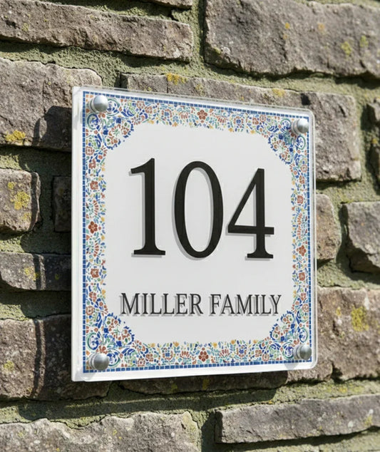 Huisnummerborden acrylic house number deurbordjes.